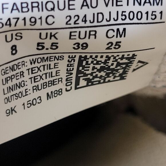 Converse Chuck Taylor All Star Lux Womens Sneaker Size 8 Hidden Heel Wedge - Picture 9 of 10
